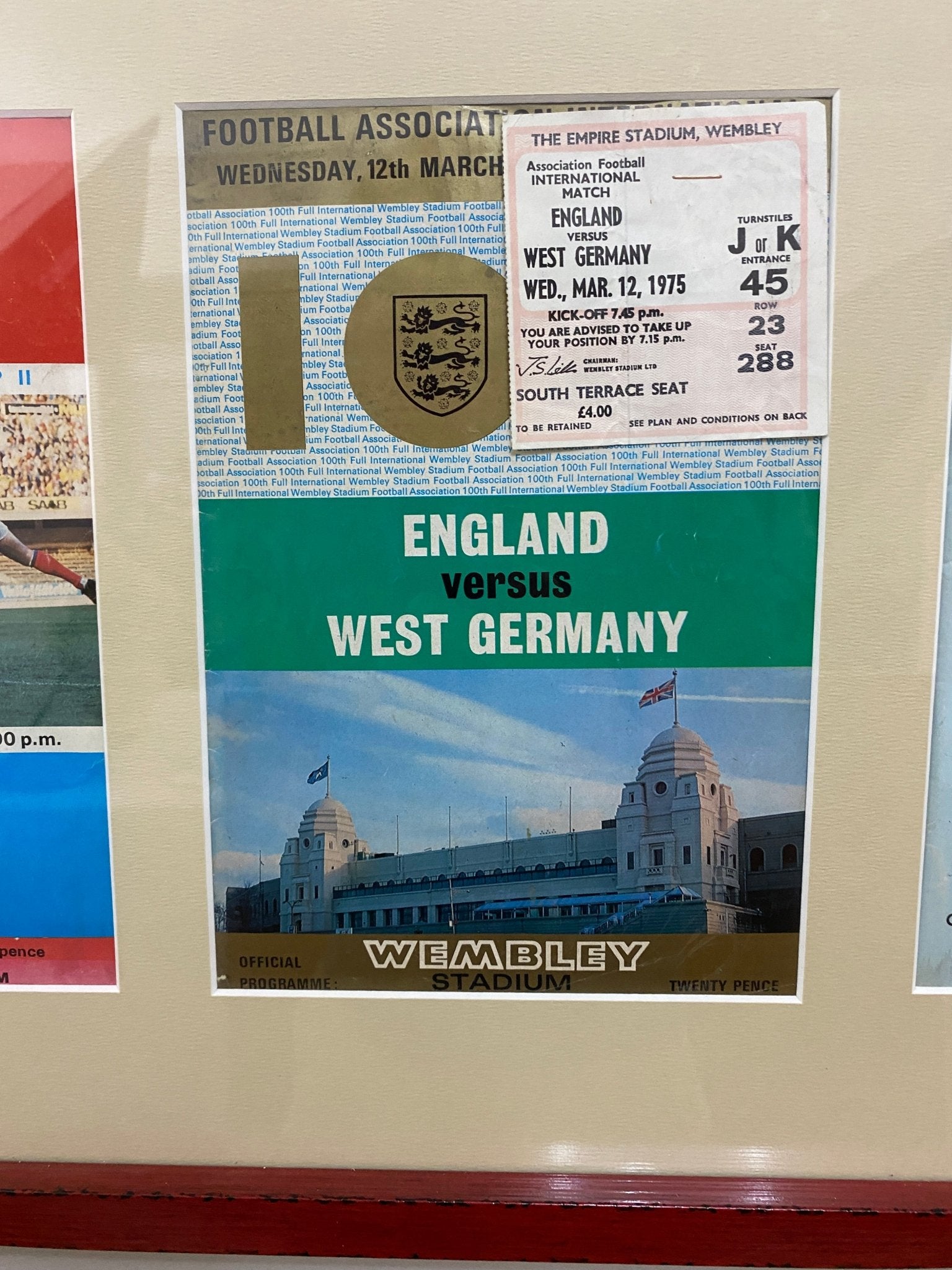 Wembley’s Greatest Moments Framed Programmes - The Vintage Allure
