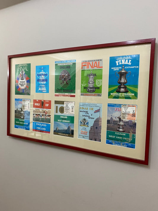 Wembley’s Greatest Moments Framed Programmes - The Vintage Allure
